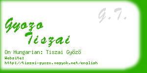 gyozo tiszai business card